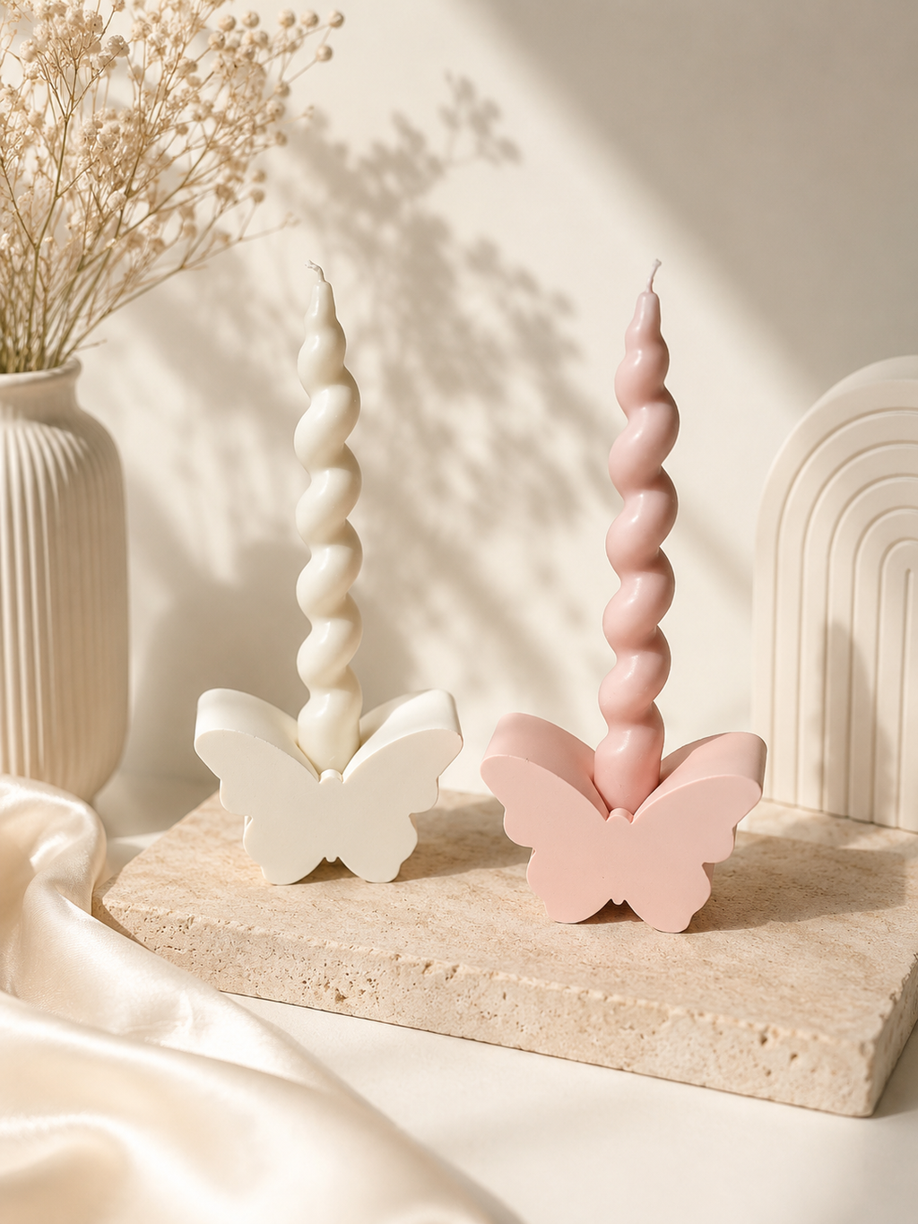 Swirl Pillar Candle