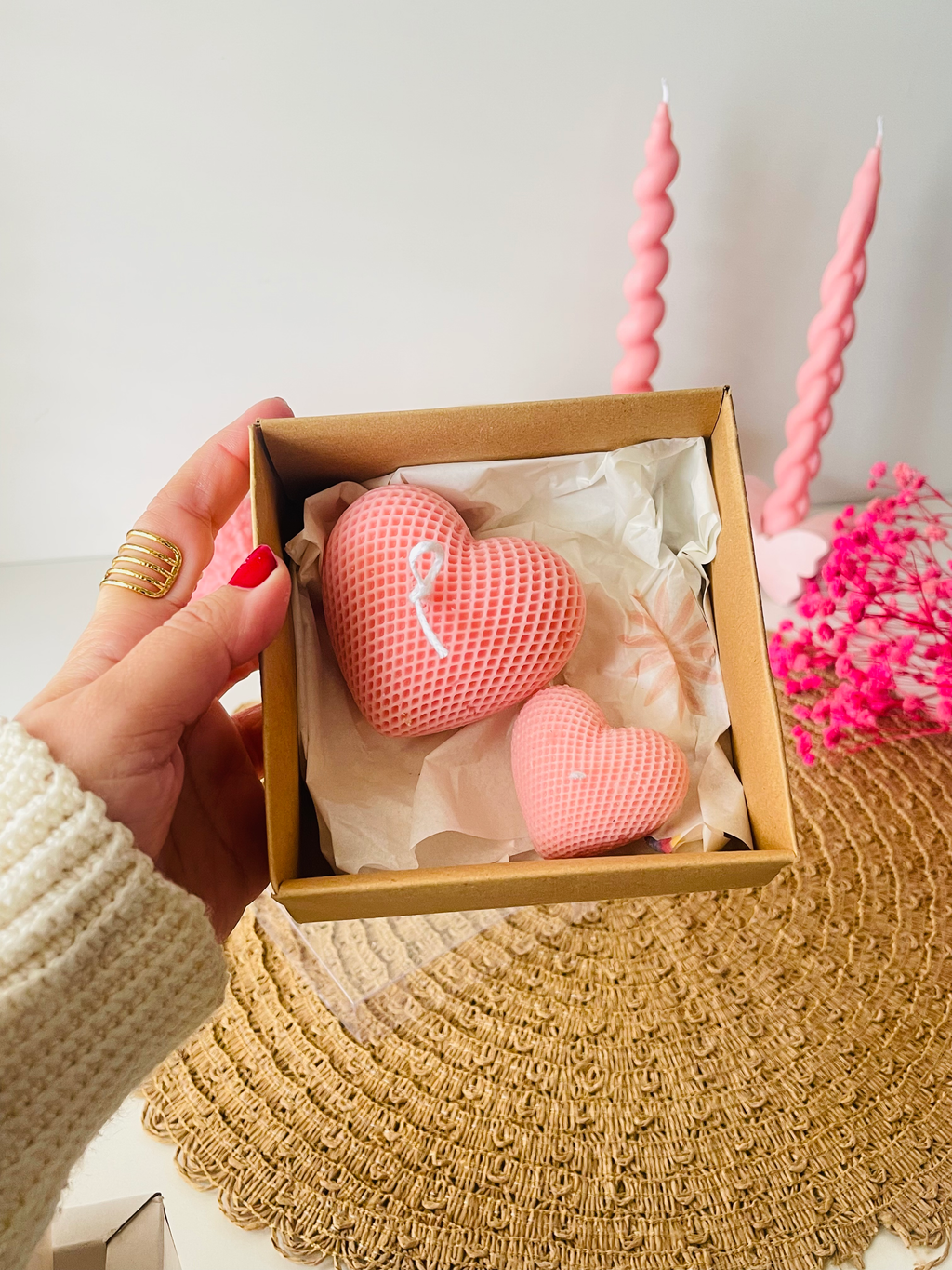 Mousse Heart Candle