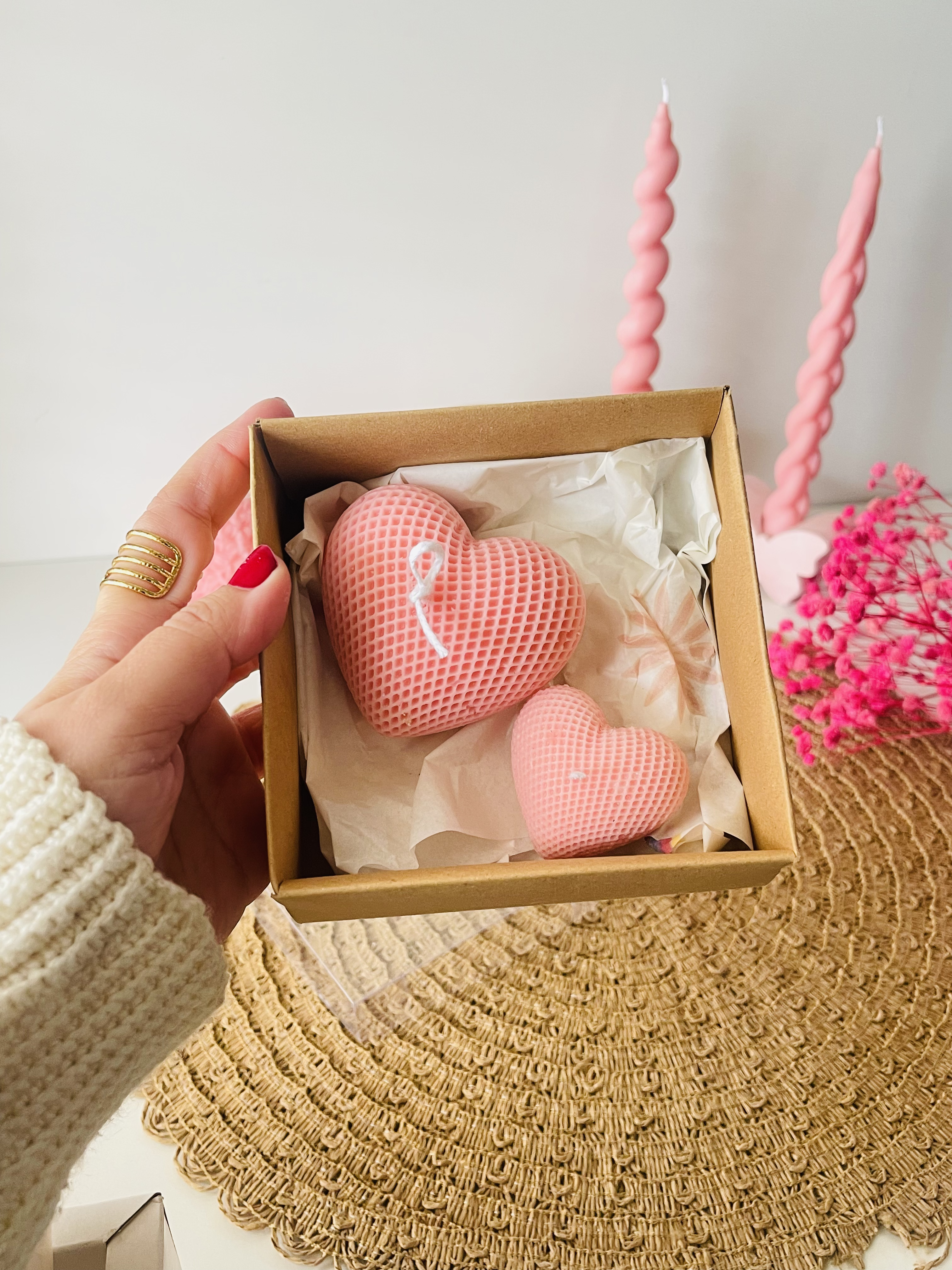 Mousse Heart Candle