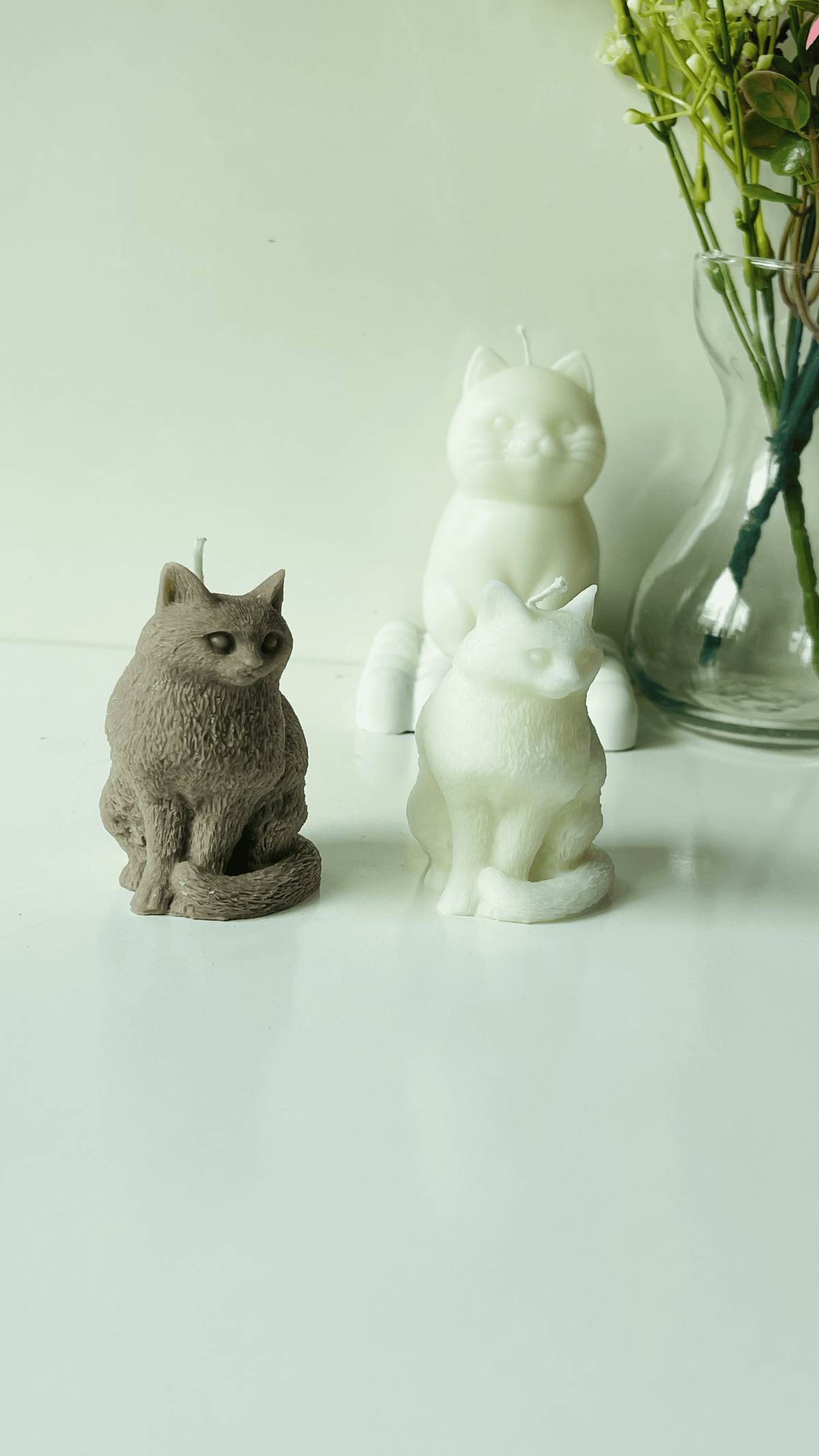 Vintage Cat Candle